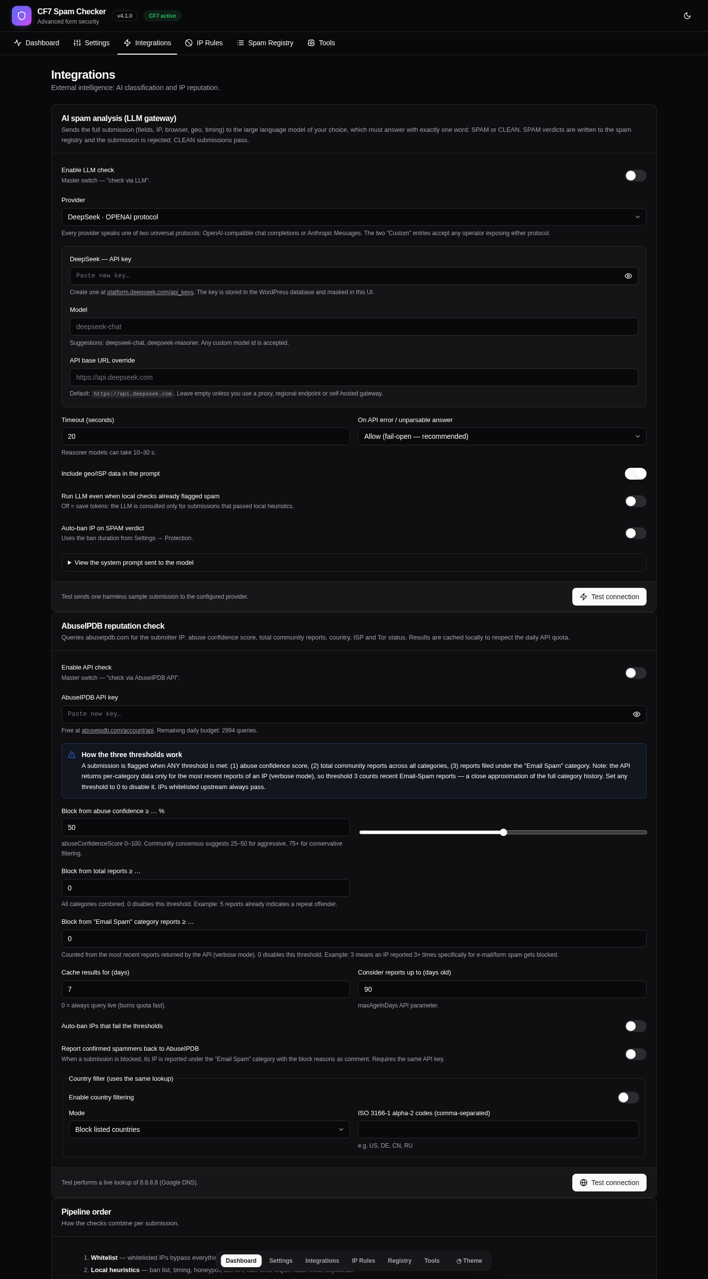 Integrations (dark)